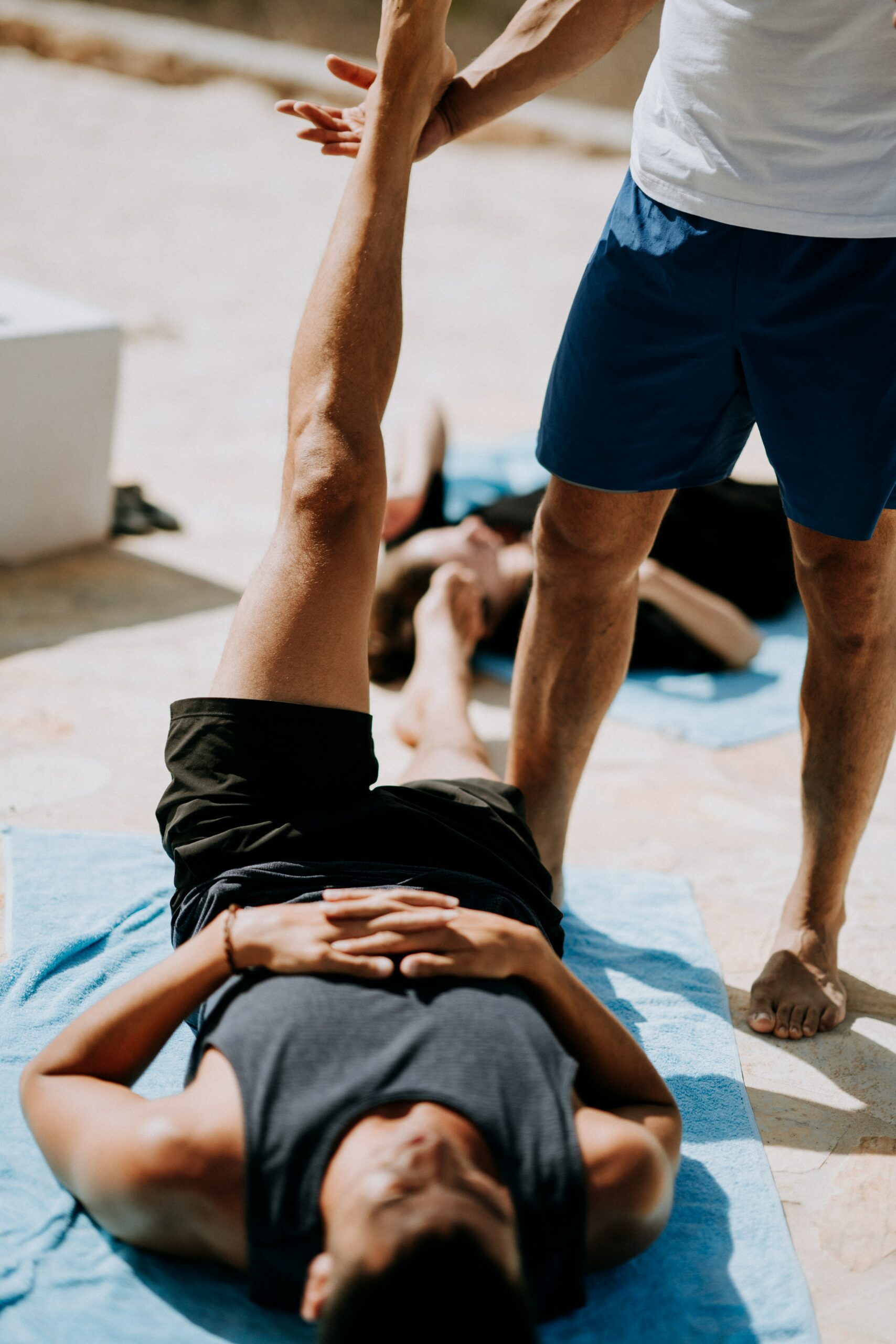 Body works Warriwood Physio team, looking up.